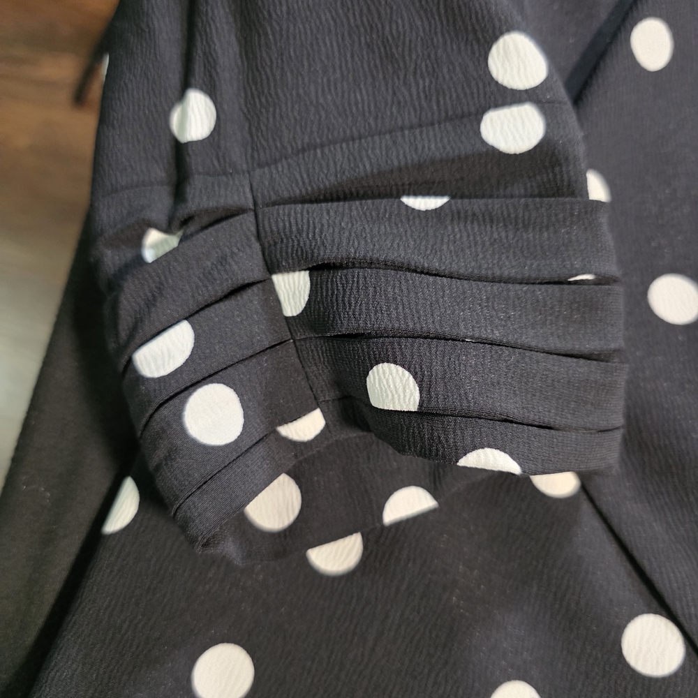 NWT, Jules & Leopold Elegant Black Blazer Polka‎ Dot, Size Large - Picture 5 of 10